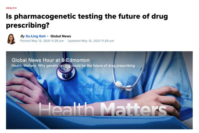 Inagene Pharmacogenetic Testing Featured on Global News